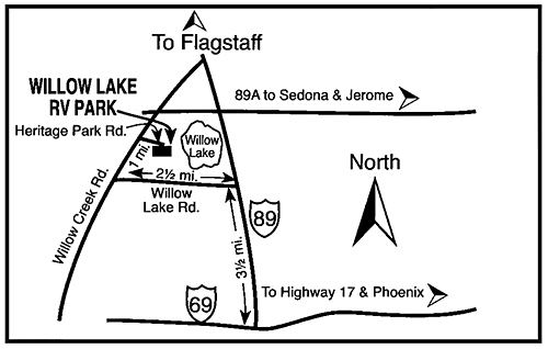 Willow Lake RV Map